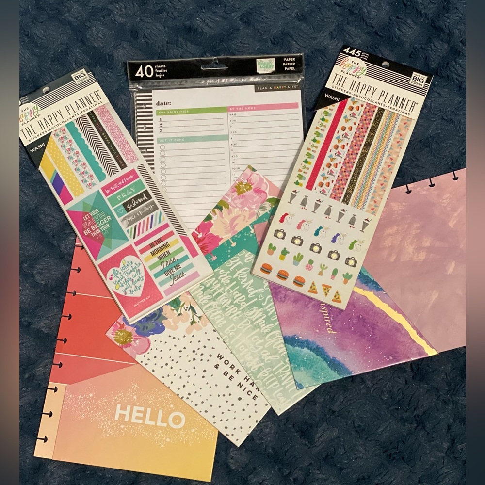 HAPPY PLANNER DIVIDERS, STICKERS (Over 800!) PRIORITIES PLANNER PAPER!